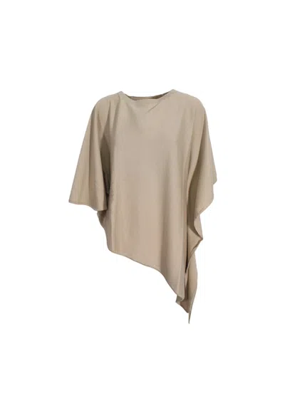 Twinset Women's Poncho  242ll3baa Beige In Multi