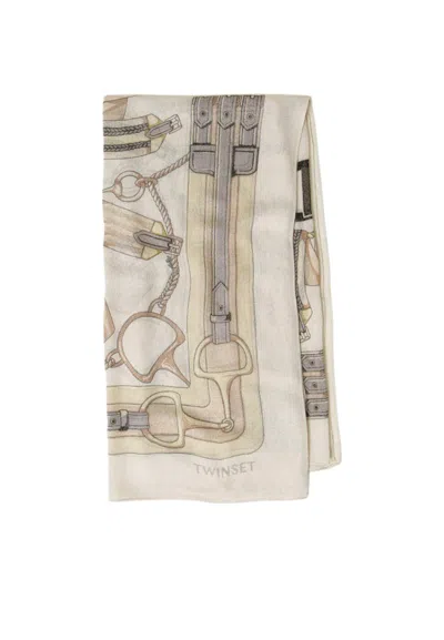 Twinset Women's Scarf  251 In Beige