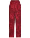 Twinset Women's Wide Leg Pants In Red In Red