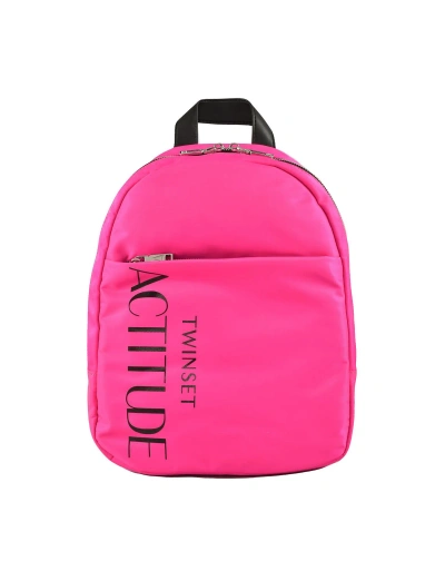 Twinset Womens Rosa Fluo Backpack In Pink