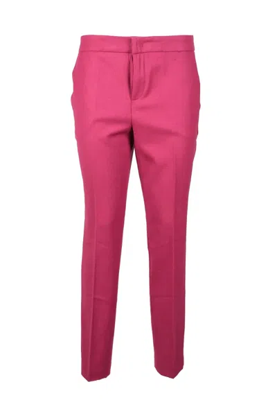 Twinset Wool Blend Stretch Trousers - Pink