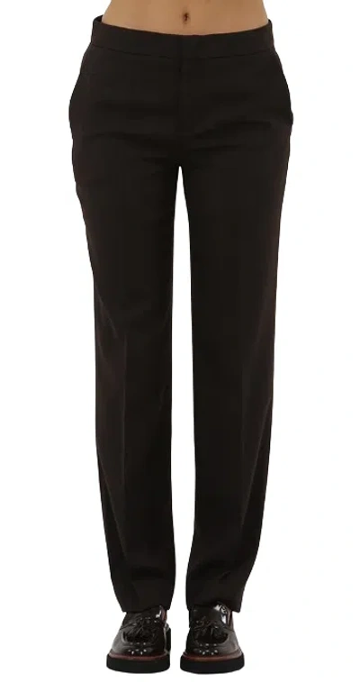 Twinset Twin-set Wool Blend Tailored Trousers In Black