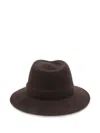 Twinset Wool Brown Hat In Brown