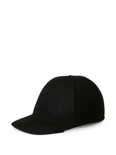 Twinset Wool Cloth Baseball Hat In Black