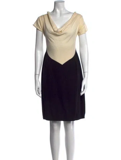 Pre-owned Twinset Wool Knee-length Dress In Black