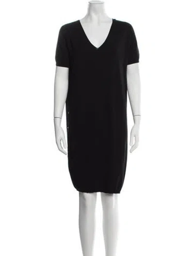 Pre-owned Twinset Wool Knee-length Dress In Black