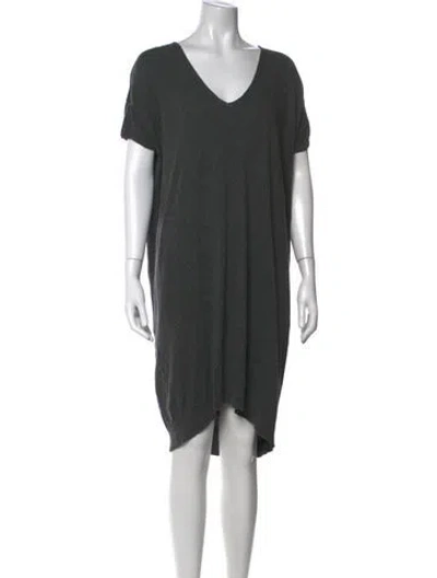 Pre-owned Twinset Wool Knee-length Dress In Grey