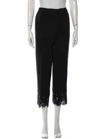 Pre-owned Twinset Wool Straight Leg Pants In Black