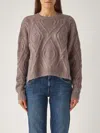 Twinset Logo-embossed Sweater In Tortora Scuro
