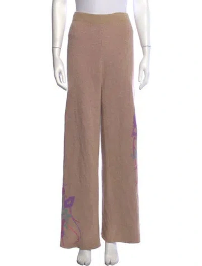 Pre-owned Twinset Wool Wide Leg Pants In Neutrals