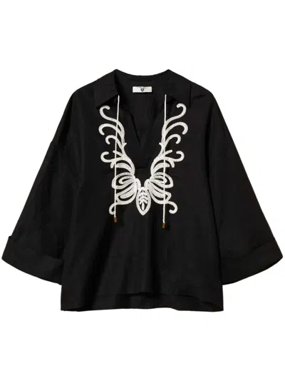 Twinset Woven Blouse In Black
