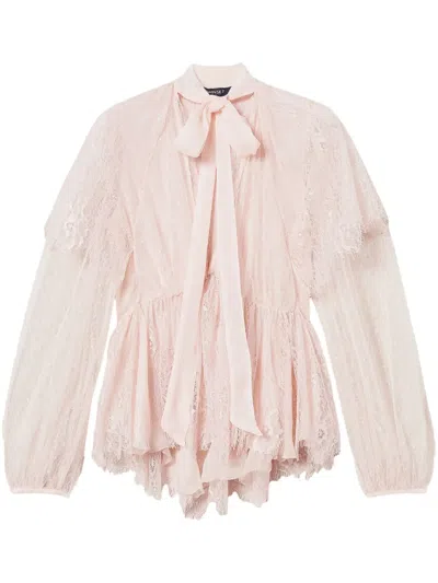 Twinset Woven Blouse In Pink