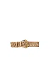 Twinset Woven Buckled Belt In Brown