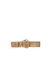 Twinset Woven Buckled Belt In Brown