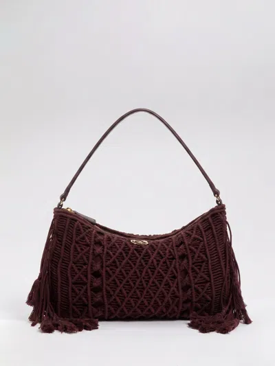 Twinset Shoulder Bag Woman Color Brown In Blue
