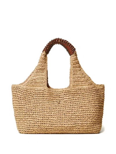 Twinset Woven-effect Logo-plaque Shoulder Bag In Pattern