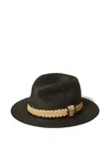 Twinset Woven Feodora Hat In Black