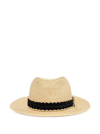 Twinset Woven Feodora Hat In Brown