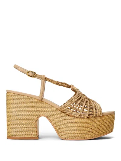Twinset Woven Sandals In Neutrals