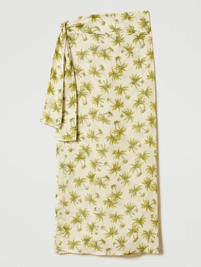 Twinset Woven Sarong In Green