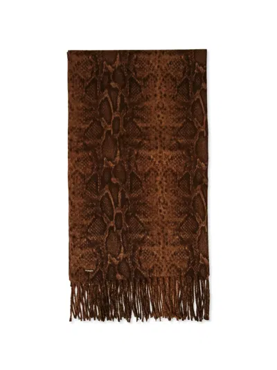 Twinset Woven Scarf In Brown