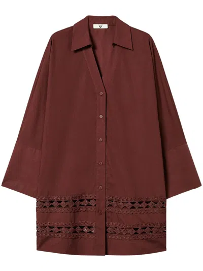 Twinset Woven Shirt In Brown