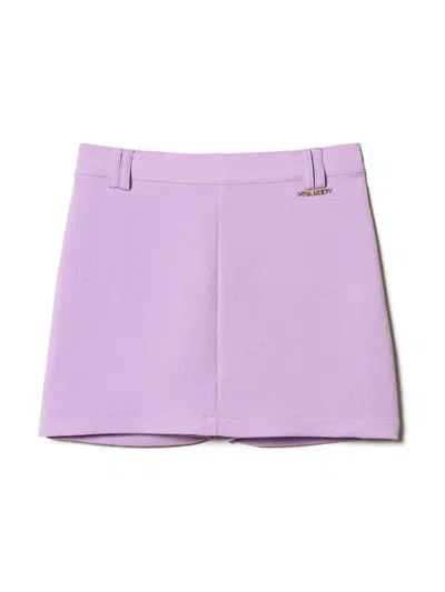 Twinset Kids' Woven Shorts In Violet