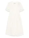 Twinset Twin-set Wrap Design Dress With Puff Sleeves In White