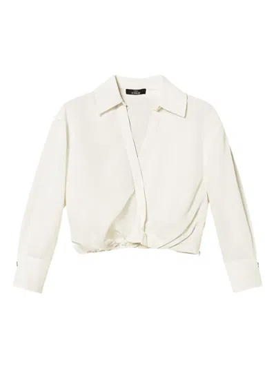 Twinset Wrap-effect Shirt In White