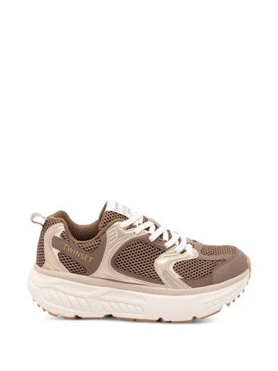 Twinset X Fessura Running Trainers In Brown