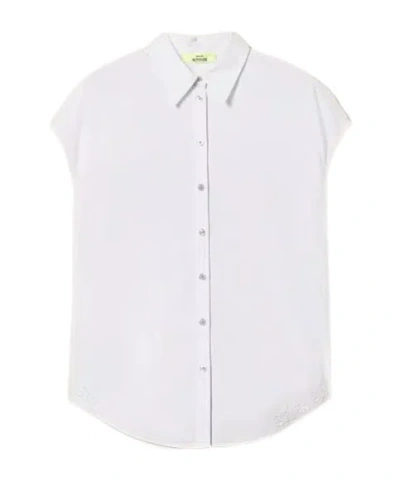 Twinset X Myfo Embroidered Shirt In Neutral