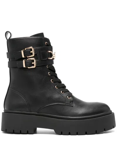 Twinset X Myfo Logo-plaque Boots In Black