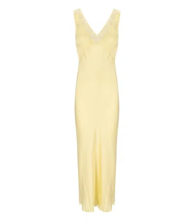 Twinset Twin-set Vanille Slip Dress In Yellow