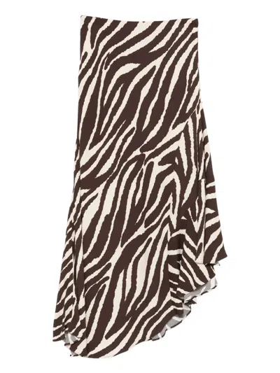Twinset Zebra Print Skirt In Animal Print