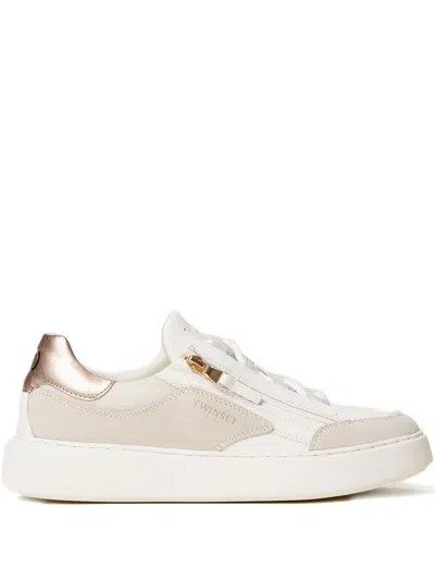 Twinset Zip-detail Sneakers In White