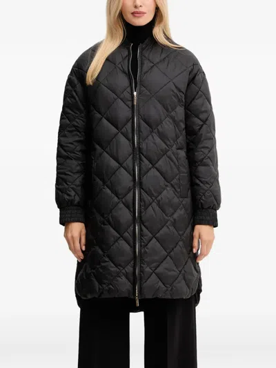 Twinset Zip Fastening Coat In Black