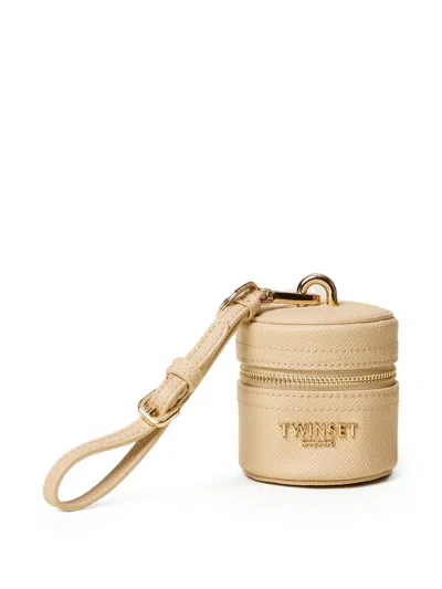 Twinset Zip Fastening Keyrings In Gold