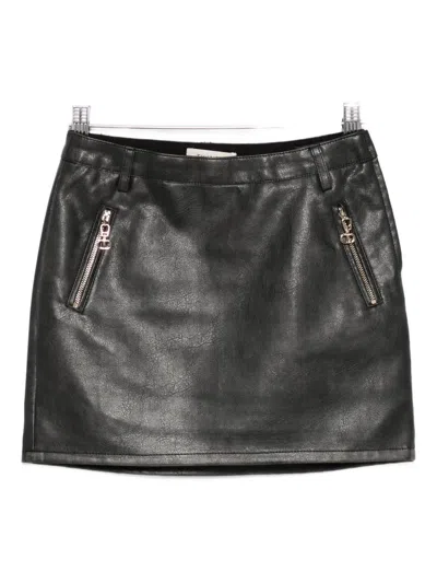 Twinset Zip-pocket Mini Skirt In Black