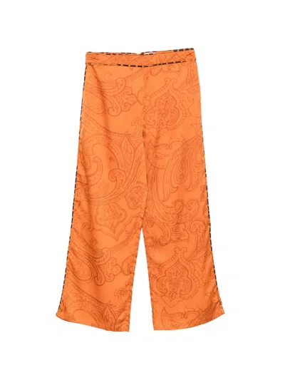 Twinset Zip-fastening Trousers In Orange