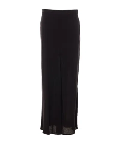 Twinset Zipper-detail Skirt In Black