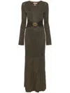Twinset Long Rib Knit Dress In Black