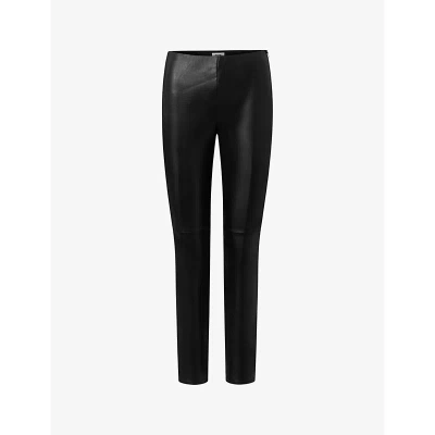 Twist & Tango Arleen Skinny-leg High-rise Faux-leather Trousers In Black