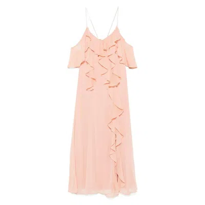 Twist & Tango Jiselle Frill Maxi Dress In Pink