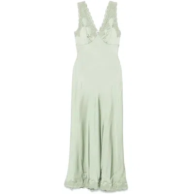 Twist & Tango Zoe Satin Maxi Dress In Green