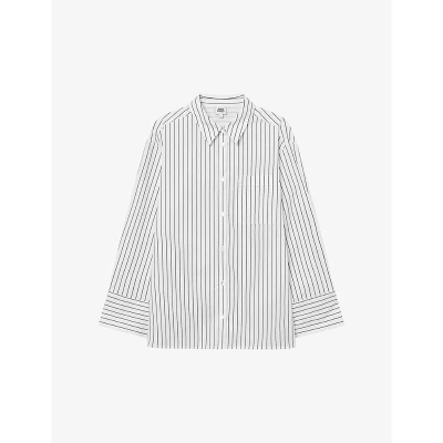 Twist & Tango Fiona Stripe-pattern Organic-cotton Shirt In Black Stripe