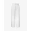 Twist & Tango Anderline Ridgid Straight-leg High-rise Organic-cotton Jeans In Off White