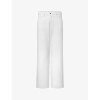 Twist & Tango Anderline Ridgid Straight-leg High-rise Organic-cotton Jeans In Off White