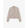 Twist & Tango Jolie Boxy-fit Satin Bomber Jacket In Lt Taupe