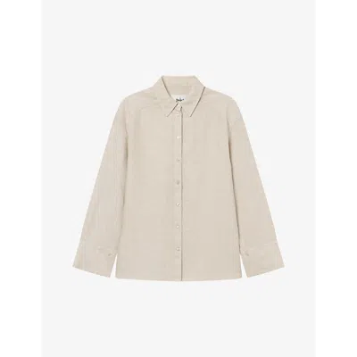 Twist & Tango Alexandria Relaxed-fit Linen Shirt In Beige Melange