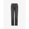 Twist & Tango Anderline Straight-leg High-rise Stretch Organic-cotton Jeans In Lt Grey